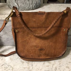 Frye, Suede bag. Can be worn multiple ways, including crossbody.